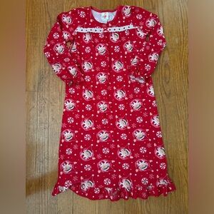 **EUC* Girls Elf on the Shelf Christmas Flannel Nightgown/Pajamas - Size 8